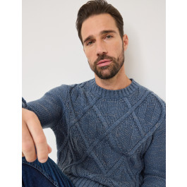 Redbridge Herren Uni Strick Pullover Grober Strickpullover Einfarbig