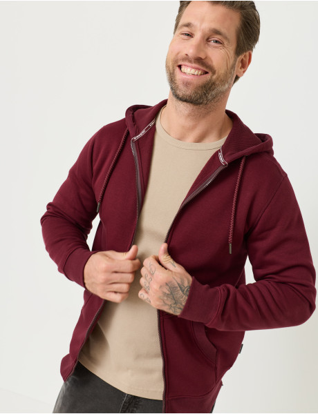 Basic Sweatjacke mit Kapuze