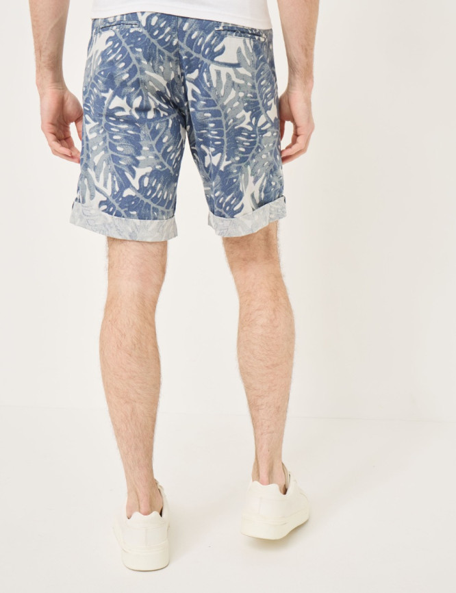 Baumwoll-Chino mit Alloverprint